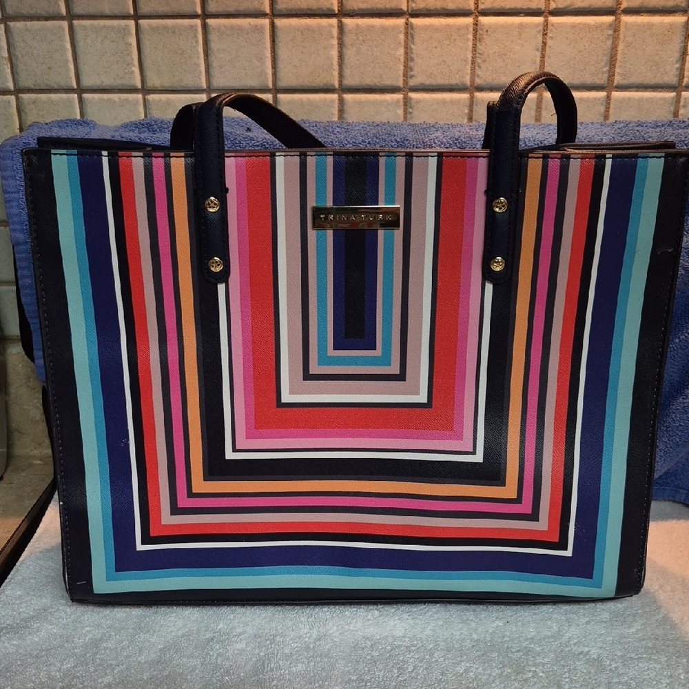 Trina Turk Geometric Designer Shoulder Bag - Picture 1 of 6